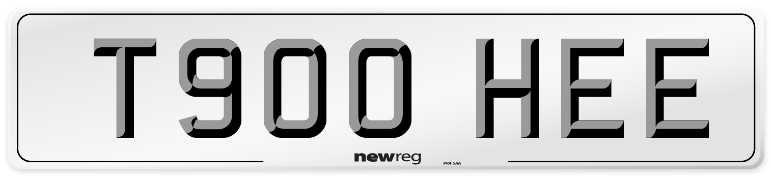 T900 HEE Number Plate from New Reg